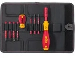 Wiha Schraubendreher und Bit Set slimVario&reg; Schlitz, Pozidriv, PlusMinus/Pozidriv