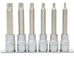 KS Tools 1/2" Bit-Stecknuss-Satz XZN, lang, 6-teilig, M5-M14