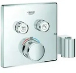 Grohe Fertigset Grohtherm Smartcontrol cr, eck, UP-THM, 2 Absperrv., Hlt int.