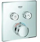 Grohe Fertigset Grohtherm Smartcontrol UP-THM, 2 Absperrventile, eckig, chrom