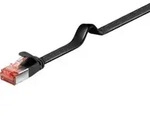 Goobay Flachkabel U/FTP Cat6 schwarz 1m 94231