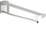 Keuco WT-St&uuml;tzklappgriff Plan Care 650mm, gebremst, AL silber-elox./schwarz