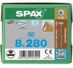Spax WIROX Tellerkopf 8 x 280 T-STAR PLUS T30 TG 4 Cut