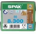 Spax WIROX Tellerkopf 8 x 300 T-STAR PLUS T30 TG 4 Cut