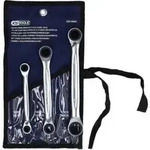 KS Tools 4 in 1 GEARplus umschaltbar Doppel-Ratschenringschl&uuml;ssel-Satz, 3-teilig