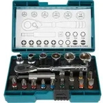 Makita Bit-Set 21-teilig inkl. Ratsche in Kunststoffbox B-54081
