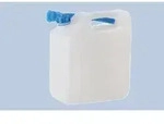 H&uuml;nersdorff Wasserkanister ECO 12 L mit Rohr, HD-PE natur, mit blauem Zubeh&ouml;r