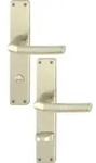 Hoppe Langschildgarnitur Birmingham 1117/202SP Alu. F2 Bad SK/OL 78mm DIN L/R