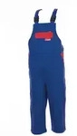 Planam Kinder-Latzhose kornblau/mittelrot 134/140