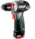 Metabo Akku-Bohrschrauber PowerMaxx BS BL Q Kunststoffkoffer; 12V 2x2Ah Li-Power + LC