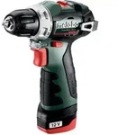 Metabo Akku-Bohrschrauber PowerMaxx BS BL Kunststoffkoffer; 12V 2x2Ah Li-Power + LC