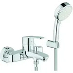 Grohe Wannen-Einhebelmischer Eurostyle C chrom, mit Brausegarnitur