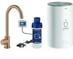 Grohe Sp&uuml;ltisch-Standventil Red Mono C-Ausl, m Boiler Gr M, w. suns geb&uuml;rstet
