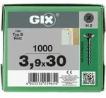 Spax GIX-B Trompetenkopf 3,9 x 30 H2 Grobgewinde PHOSPHATIERT
