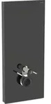 Geberit Wand-WC-Modul Monolith Bauh. 114cm, Fr. Gl. sw, S. Alu SW-chrom