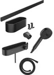 hansgrohe Handbrause Set WallStoris 105 3jet Eco, m THM, BrSt, Ac-Se, matt-sw