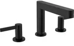 hansgrohe 3-Loch-Waschtischarmatur 110 Finoris m Push-Open-Ablaufgarnitur, schwarz