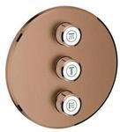 Grohe Fertigset Grohtherm Smartcontrol w suns geb&uuml;rstet, rund, UP-Ventil 3-fach