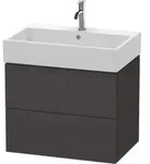 Duravit Waschtischunterschrank L-Cube 68,4x45,9cm, graph matt, 2 Schub., wandh&auml;ngend