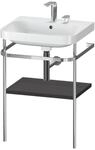 Duravit M&ouml;belwaschtisch-Kombi Happy D.2 Plus 57,5x49cm, 2 HL, graph matt, m Konsole