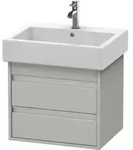 Duravit Waschtischunterschrank Ketho 55x44cm, betongr ma, 2 Schubk., wandh&auml;ngend