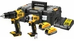 DEWALT 18V XR Akku-Kombopack (b&uuml;rstenlos) inkl. Schlagbohrschrauber DCD709, 1/4"