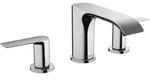 hansgrohe 3-Loch-Waschtischarmatur 90 Vivenis mit Zugstangen-Ablaufgarnitur, chrom