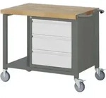 STIER Fahrbare Werkbank Premium mit 3 Schubladen BxTxH 1000x700x880mm