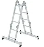 MUNK Vielzweckleiter 4-teilig mit nivello&reg;-Traverse und Holzbelag 2x3 + 2x4