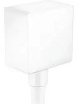 hansgrohe Wandanschluss Fixfit Square mit R&uuml;ckflussverhinderer, mattwei&szlig;