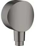 hansgrohe Wandanschluss Fixfit m R&uuml;ckflussverh., brushed black chrome
