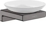 hansgrohe Seifenhalter AddStoris Wd, Eins. Mattglas, Met., brush. bla vc