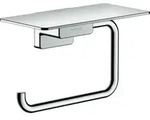 hansgrohe Papierrollenhalter AddStoris mit Ablage, chrom, Wandmontage, Metall