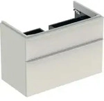 Geberit Waschtischunterschrank Smyle Square 88,4x61,7x47cm, sandgr. hgl, 2 Laden