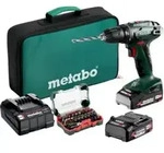 Metabo Akku-Bohrschrauber BS 18 Set (602207930) mit Bit-Box SP (32-teilig),