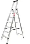 STIER Stufen Stehleiter Premium 6 Stufen einseitig begehbar