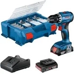 Bosch Akku-Bohrschrauber GSR 18V-45, 2 Akku GBA 18V 2.0Ah, Ladg. u. L-CASE