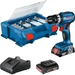 Bosch Akku-Bohrschrauber GSB 18V-45, 2 Akku GBA 18V 2.0Ah, Ladg. u. L-CASE