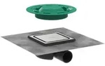 hansgrohe RainDrain Spot Boden-Punktab Komplettset, 150x150mm, Edelstahl