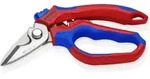 KNIPEX 95 05 20 SB Gewinkelte Elektrikerschere mit Mehrkomponenten-H&uuml;llen,