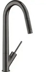 hansgrohe Sp&uuml;ltisch-Einhebelmischer 270 Axor Starck mit Ausziehbrause, brushed black