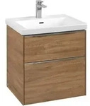 V&B Waschtischunterschrank Subway 3.0 57,2x57,6x47,8cm, o LE/Gr Alu gl, Kan Oa