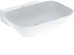 Geberit Aufsatzwaschtisch One 50x42,5cm, Schale, o &Uuml;, w K-T., HL mit.