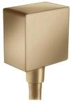 hansgrohe Wandanschluss Fixfit Square mit R&uuml;ckflussverhinderer, brushed bronze