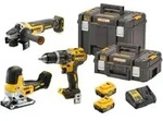 DEWALT Akku-Schlagbohrschrauber-Set 18V / 5Ah DCD 796, DCG 405, DCS 335, DCB 184