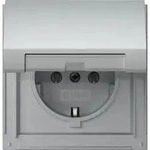 Gira Steckdose KD TX-44 Alu 16A 250V Schutzkontakt mit Klappdeckel