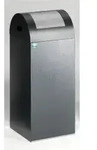 VAR Wertstoffsammelger&auml;t WSG 55 R Korpus antik-silber Einwurfklappe silber 60 l
