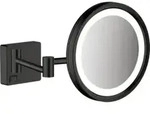 hansgrohe Rasierspiegel AddStoris mit LED, Wandmontage, mattschwarz
