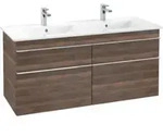 V&B Waschtischunterschrank VENTICELLO 125,3x59x50,2cm, Gr. Chrom, arizona oak