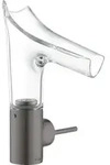 hansgrohe Waschtisch-Einhebelmischer Axor Starck V 140 m Glas, unver Abl.garn, brush.